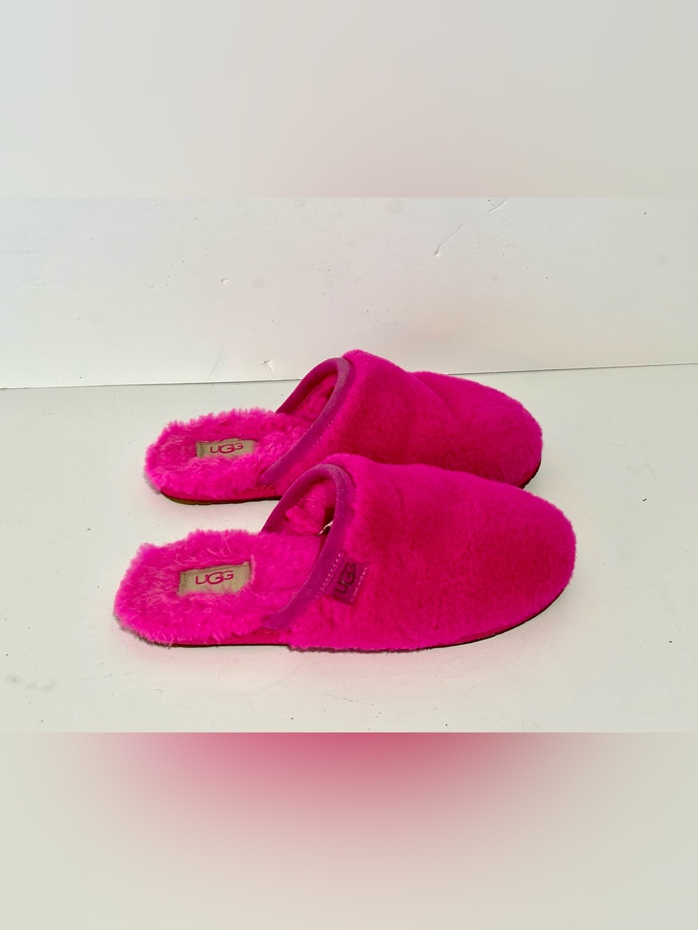 UGG Fluffette Women's Size 8 Cosy Slippers Rock Rose Pink Plush Soft - Picture 6 of 10